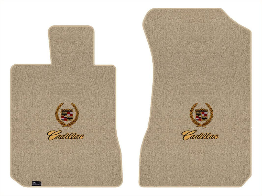 Lloyd Velourtex Front Mats for '69-70 Calais W/Crest 2 Gold W/Black on Gold Cadi