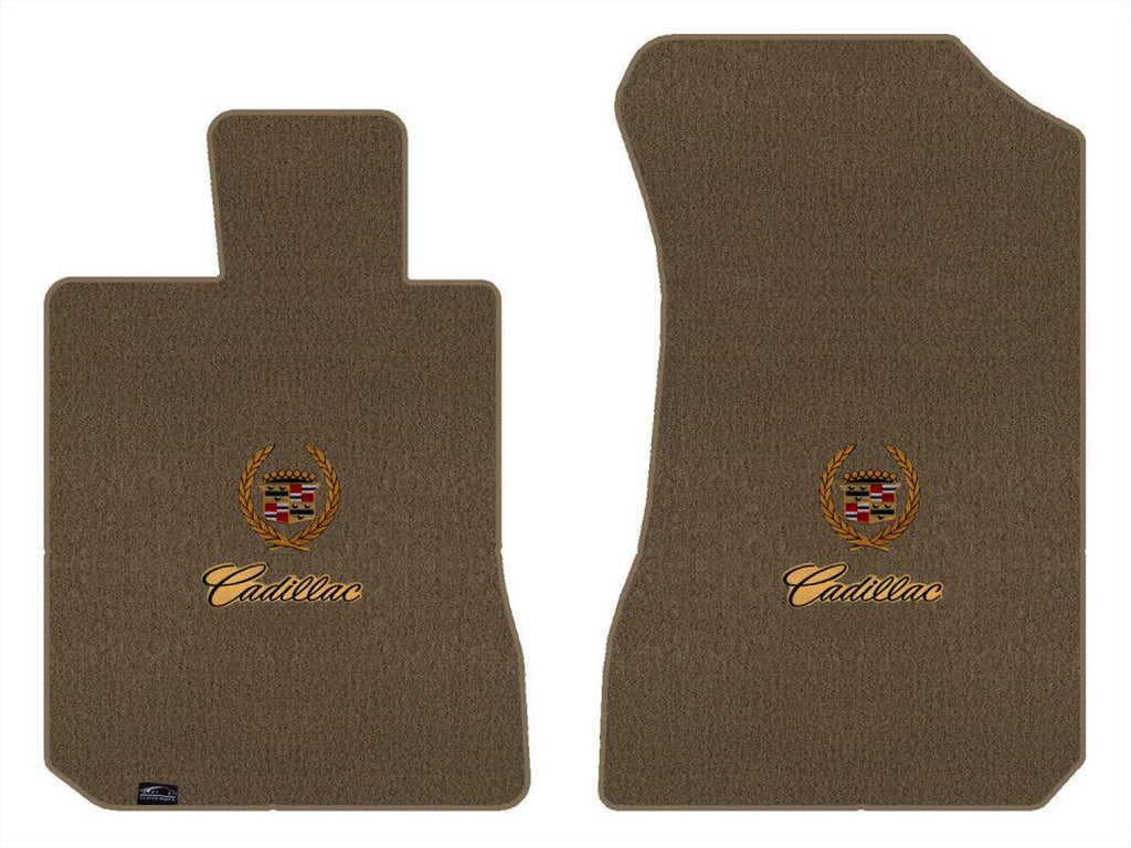 Lloyd Velourtex Front Mats for '69-70 Calais W/Crest 2 Gold W/Black on Gold Cadi