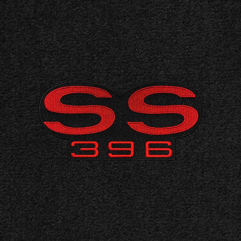 Lloyd Classic Loop Front & Rear Mats for '58 Chevy Bel Air W/Red on Black SS 396