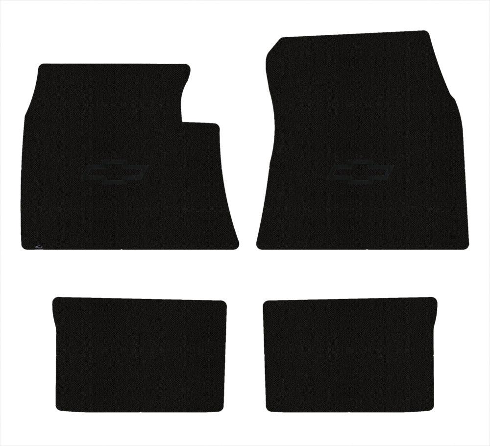 Lloyd Loop Front & Rear Mats for '59-60 Bel Air W/Black Outline Chevy Bowtie