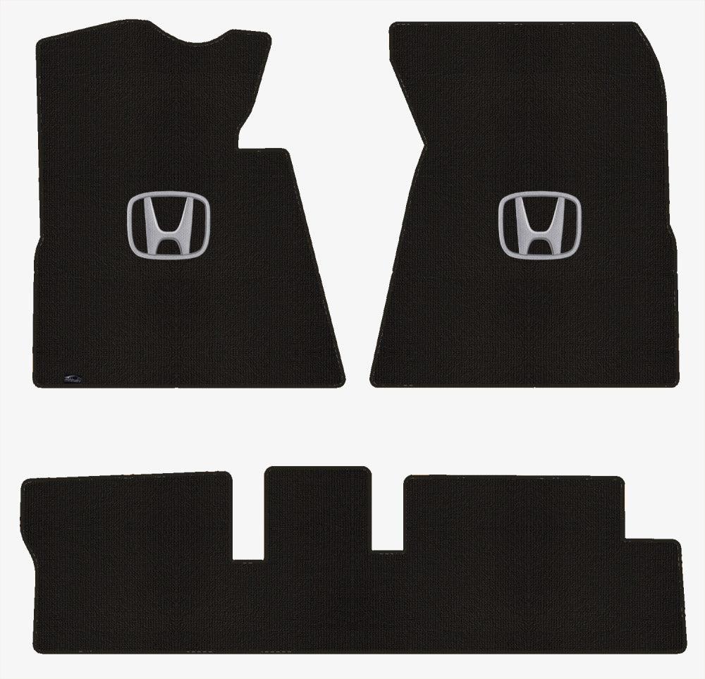 Lloyd Berber Front & Rear Mats for '12-13 Honda Civic W/Silver on Black Honda H