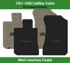 Lloyd Luxe Front Carpet Mats for '67-68 Cadillac Calais W/Gold on Black Cadillac