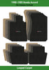 Lloyd Loop Front & Rear Mats for '88-89 Accord W/Red & Black Honda H & Word Comb