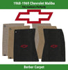 Lloyd Berber Front Mats for '68-69 Chevy Malibu W/Red Chevy Outline Bowtie