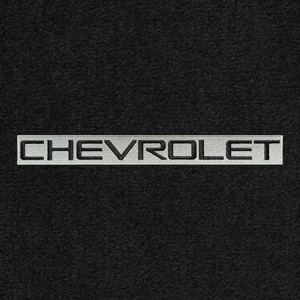 Lloyd Berber Front Carpet Mats for '69-71 Chevy Caprice W/Chevy Black on Silver