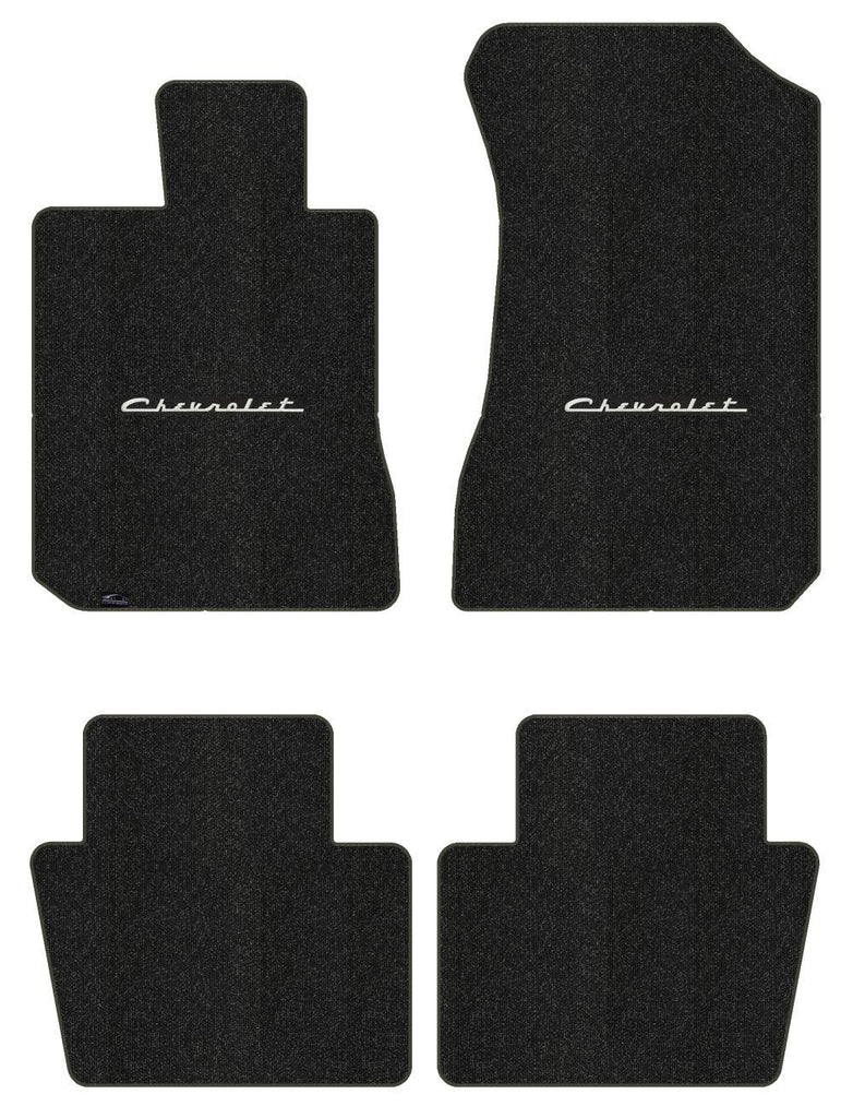 Lloyd Berber Front & Rear Mats for '72-76 Chevy Bel Air W/Silver on Black Chevy