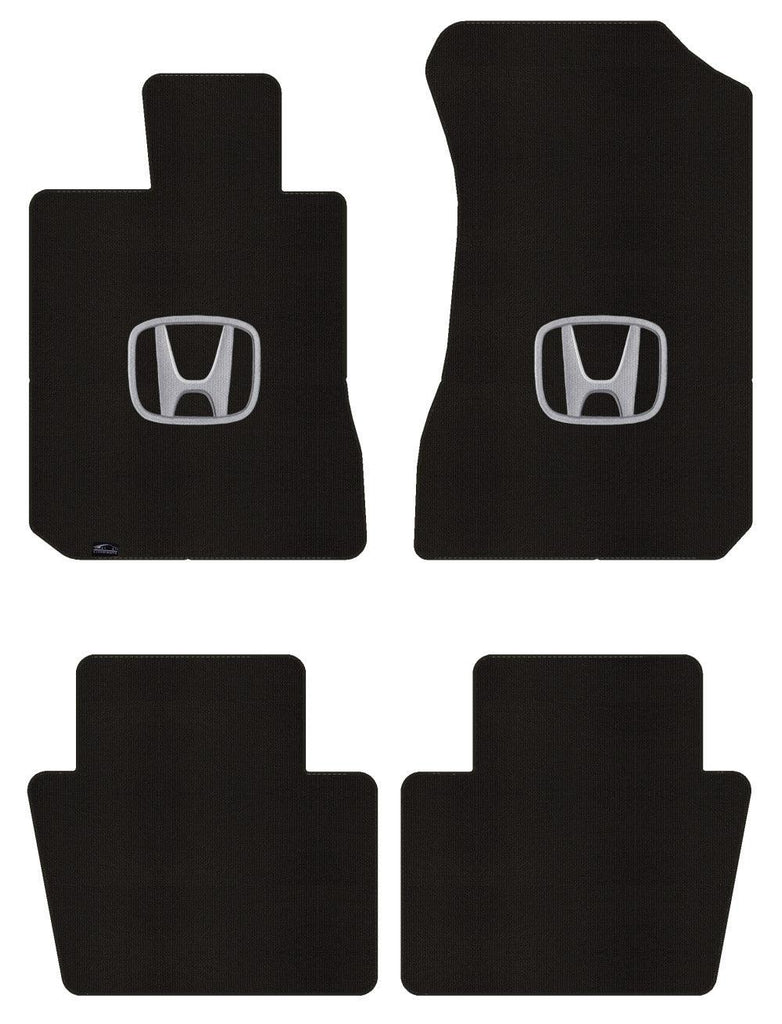 Lloyd Berber Front & Rear Mats for '86-87 Honda Accord W/Silver on Black Honda H
