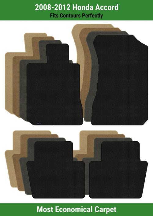 Lloyd Velourtex Front & Rear Row Carpet Mats for 2008-2012 Honda Accord