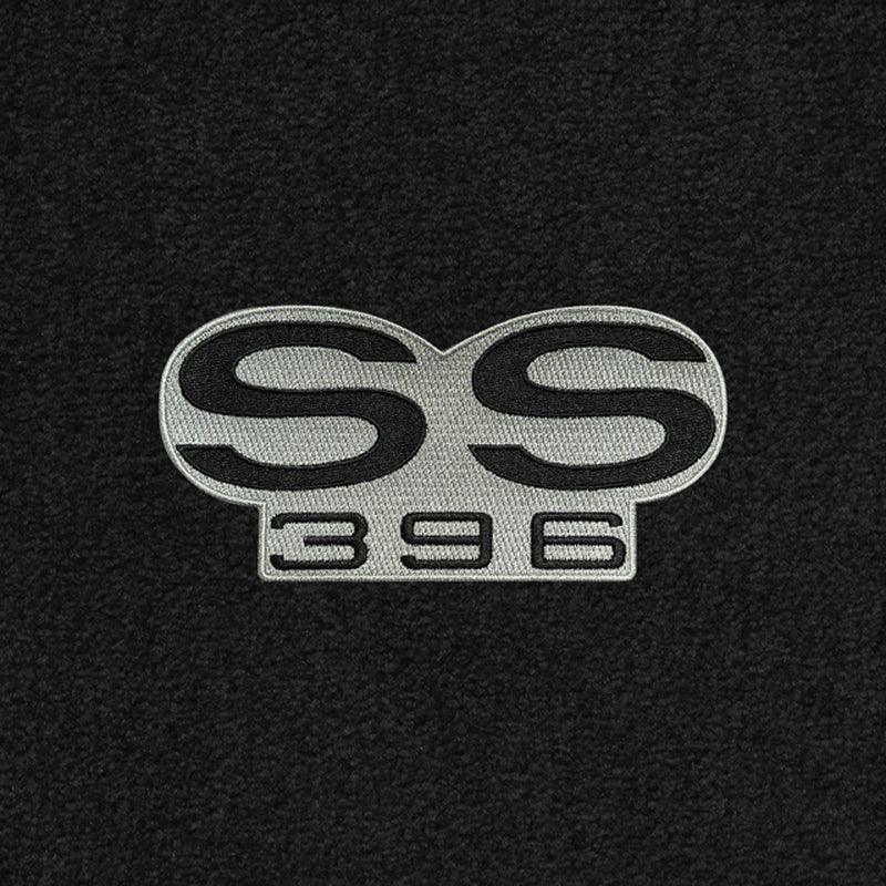 Lloyd Classic Loop Front Mats for '72-76 Chevy Bel Air W/Black on Silver SS 396