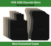 Lloyd Velourtex Front Mats for '98-00 Chevy Metro W/Black Outline Chevy Bowtie