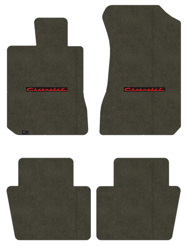 Lloyd Ultimat Front & Rear Mats for '72-76 Chevy Bel Air W/Red on Black Chevy