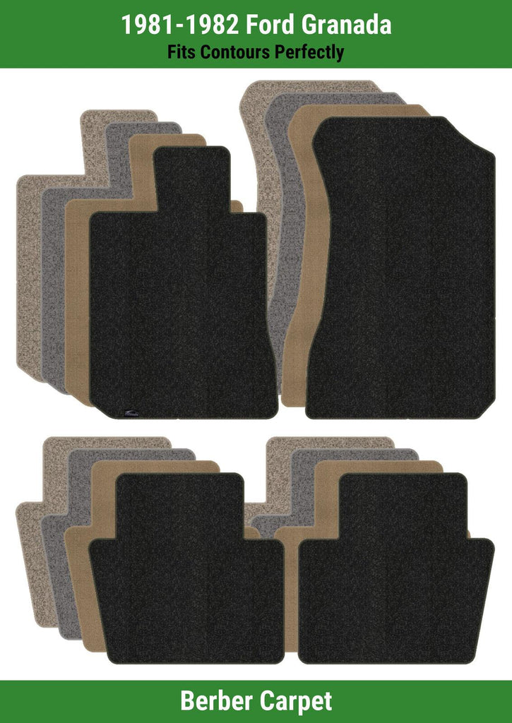 Lloyd Berber Front & Rear Row Carpet Mats for 1981-1982 Ford Granada