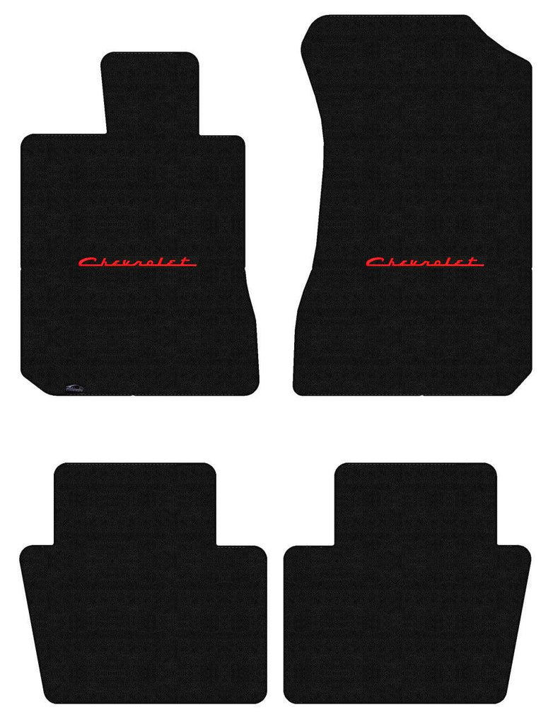Lloyd Luxe Front & Rear Mats for '69-71 Chevy Bel Air W/Red on Black Chevy