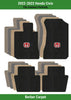 Lloyd Berber Front & Rear Carpet Mats for '22 Honda Civic W/Red on Black Honda H