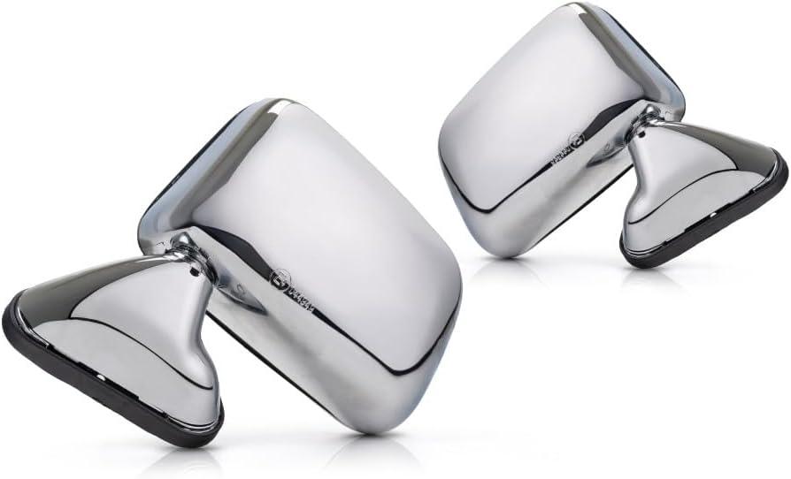 For Toyota Pickup 1989 90 91 92 93 94 1995 Door Mirror Driver Side | Manual | Chrome | Replacement For 87940-89141 | TO1320122