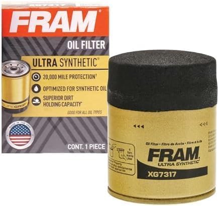 FRAM Ultra Synthetic XG7317 20K Mile Change Automotive Replacement Engine Oil Filter for Synthetic Oil Changes, Premium Vehicle Engine Protection Oil Filter for Select Vehicle Model Years