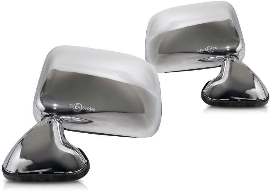 For Toyota Pickup 1989 90 91 92 93 94 1995 Door Mirror Driver Side | Manual | Chrome | Replacement For 87940-89141 | TO1320122