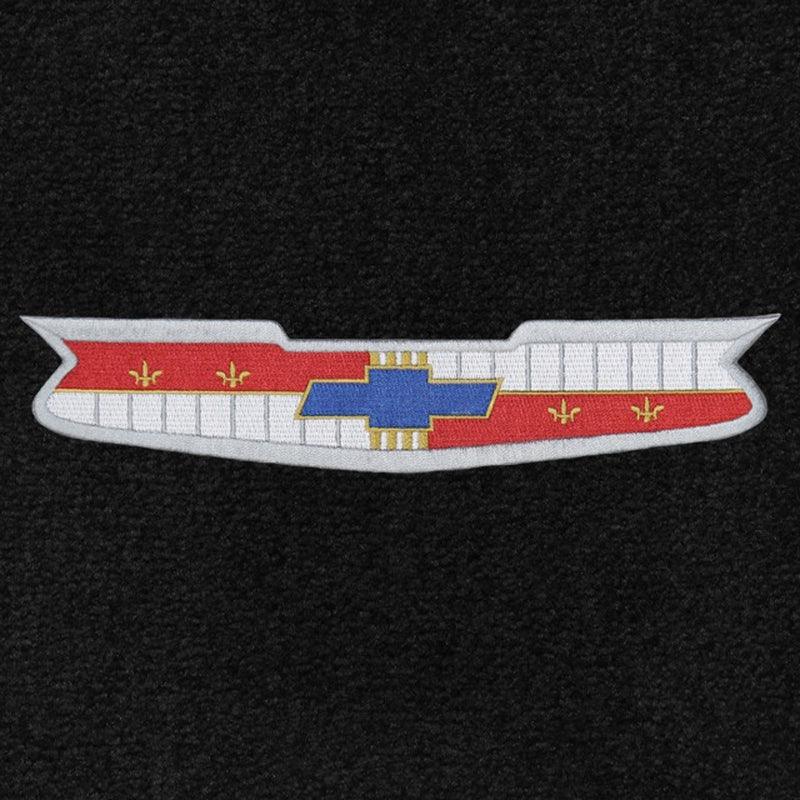 Lloyd Classic Loop Front & Rear Mats for '58 Chevy Bel Air W/Chevy Vintage Crest