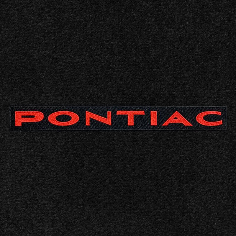 Lloyd Luxe Front Carpet Mats for '09-10 Pontiac G6 W/Red on Black Pontiac Logo