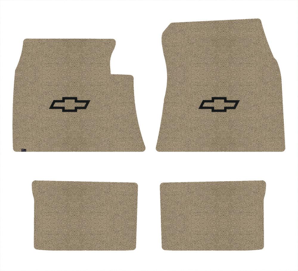 Lloyd Loop Front & Rear Mats for '59-60 Bel Air W/Black Outline Chevy Bowtie