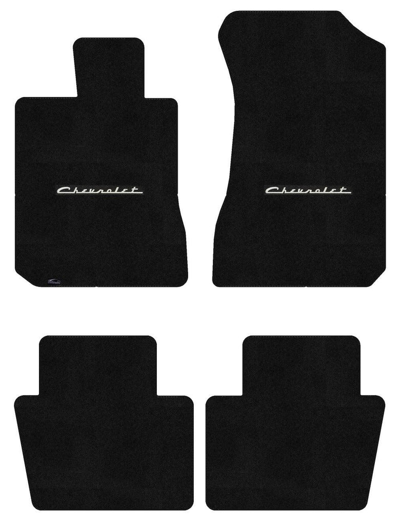 Lloyd Ultimat Front & Rear Mats for '72-76 Chevy Bel Air W/Silver on Black Chevy