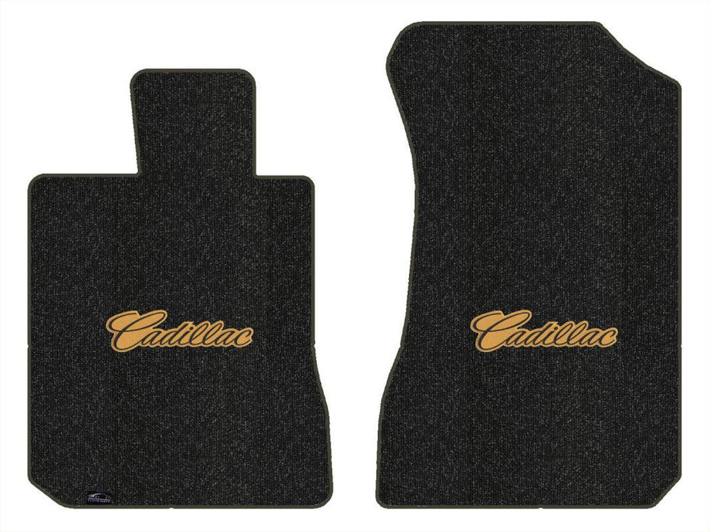 Lloyd Berber Front Mats for '71-73 Calais W/Black on Gold Cadillac Script
