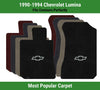 Lloyd Ultimat Front Mats for '90-94 Chevy Lumina W/Silver Outline Chevy Bowtie