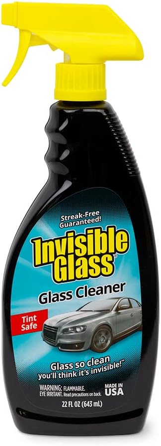 Invisible Glass 92164-2PK Premium Glass and Window Cleaner for Auto and Home Cleans Glass, Windows, Windshields, Navigation Screens, and More, Streak-Free, Ammonia-Free, Tint-Safe, 22 Fl Oz, Pack of 2