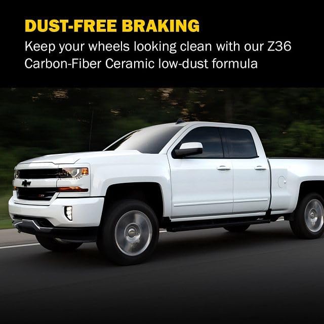 Power Stop Z36-898 Rear Z36 Truck & Tow Carbon-Fiber Ceramic Brake Pads For 2007-2009 Chrysler Aspen | 2003 2009 Dodge Durango | 2002-2010 Dodge Ram 1500 Regular & Quad Cab | 2011-2022 Ram 1500