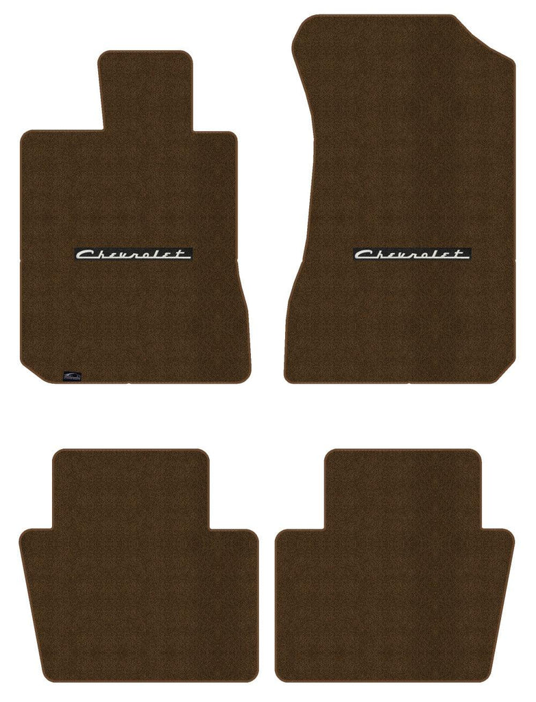 Lloyd Luxe Front & Rear Mats for '72-76 Chevy Bel Air W/Silver on Black Chevy