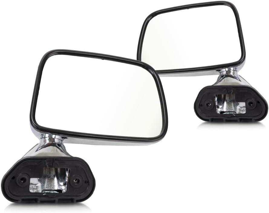 For Toyota Pickup 1989 90 91 92 93 94 1995 Door Mirror Driver Side | Manual | Chrome | Replacement For 87940-89141 | TO1320122