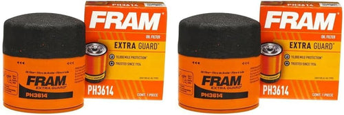 FRAM Extra Guard PH3614 10K Mile Change Automotive Replacement Interval Spin-On Engine Oil Filter for Select Vehicle Model Years, Vehicle Engine Protection Oil Filter for Everyday Drivers
