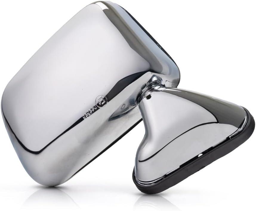 For Toyota Pickup 1989 90 91 92 93 94 1995 Door Mirror Driver Side | Manual | Chrome | Replacement For 87940-89141 | TO1320122