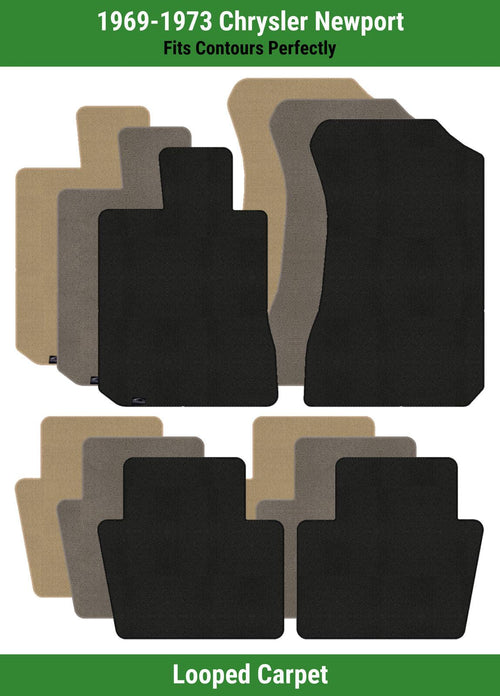 Lloyd Classic Loop Front & Rear Row Carpet Mats for 1969-1973 Chrysler Newport