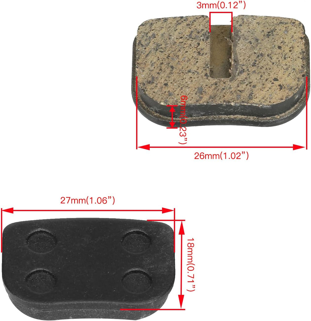 YOXUFA Mini Bike Brake Pads Disc Brake Pads for 79cc 97cc 100cc Coleman CT100U CC100X Baja Doodle Bug DB30 Motovox MBX10 Monster Moto MMB80 MMB105 49cc SYX Moto Mototec Pocket Dirt Bike ATV Parts