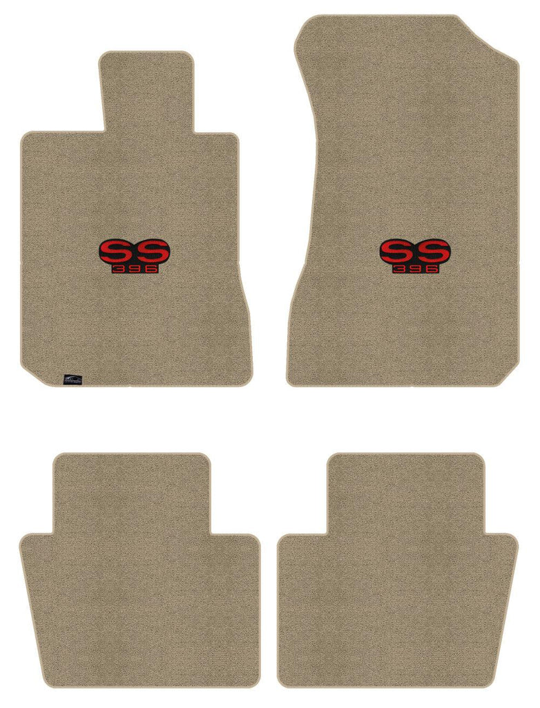 Lloyd Classic Loop Front & Rear Mats for '58 Chevy Bel Air W/Red on Black SS 396