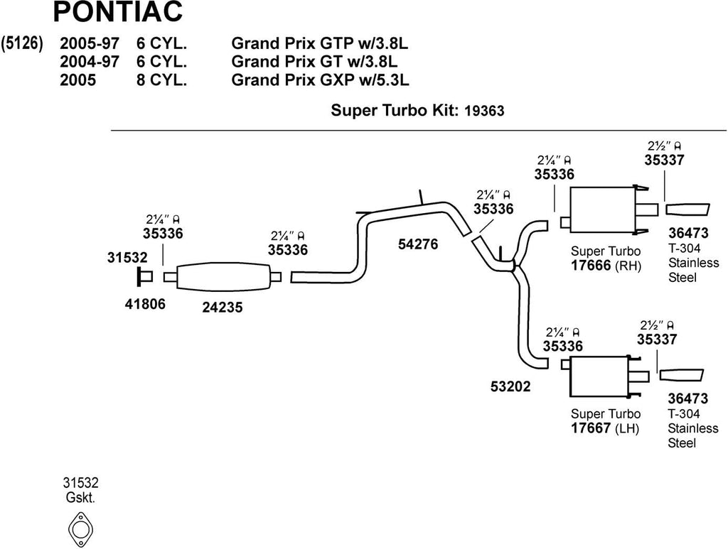 Walker 31532 Exhaust Pipe Flange Gasket for Chevrolet Malibu