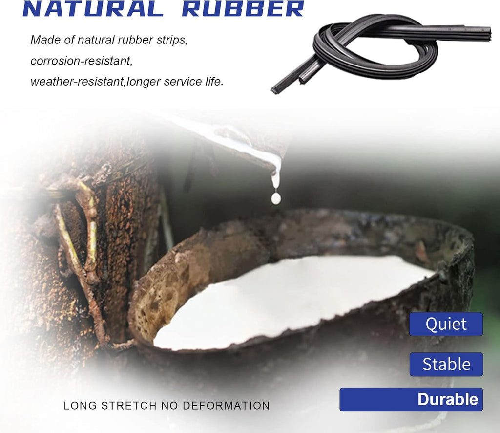 OEM QUALITY 13" + 13" Premium All-Seasons Stable And Quiet Windshield Wiper Blades(Set of 2)