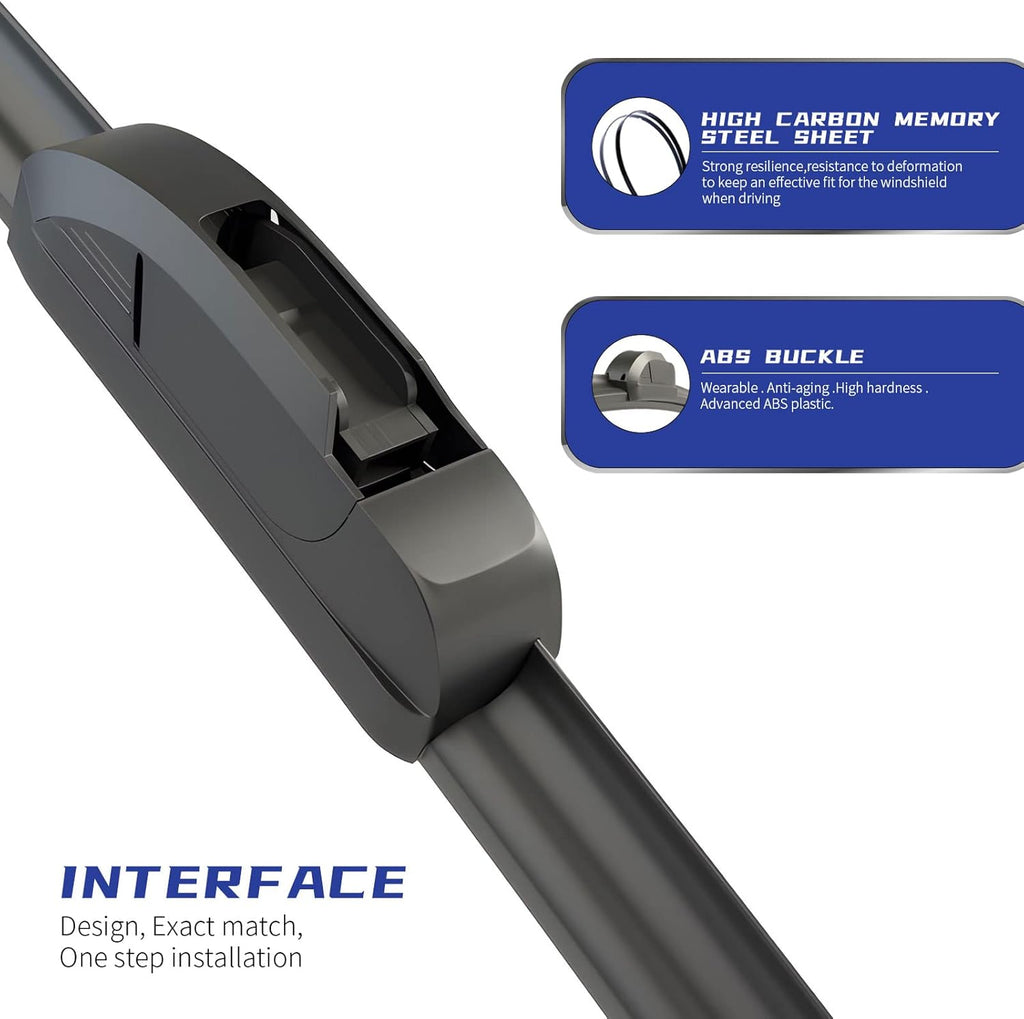 OEM QUALITY 13" + 13" Premium All-Seasons Stable And Quiet Windshield Wiper Blades(Set of 2)