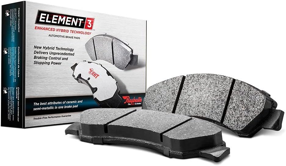 Raybestos Element3 EHTTM Automotive Replacement Front Brake Pad for Select Toyota (4Runner, FJ Cruiser, Sequoia, Tacoma, Tundra), Lexus (GX460,GX470) (EHT976H)