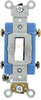 Leviton 1202-2W 15 Amp, 120/277 Volt, Toggle Double-Pole AC Quiet Switch, Extra Heavy Duty Grade, Self Grounding, Back and Side Wired, White