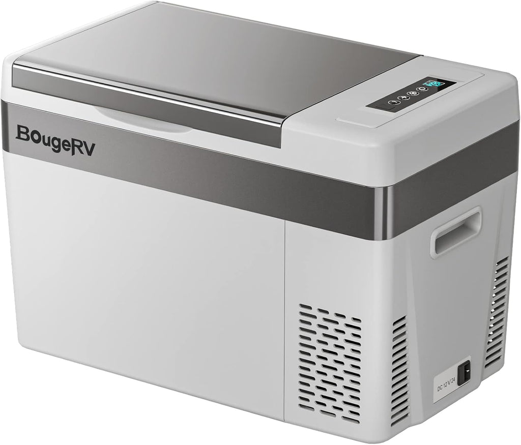 BougeRV 12 Volt Refrigerator 12V Car Fridge 23 Quart Portable Freezer Compressor Cooler 12/24V DC 110~240 Volt AC for Truck Van RV Camper SUV Travel Camping Road Trips Tailgating -8℉~50℉