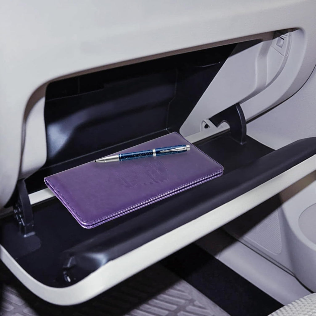 CoBak Car Registration and Insurance Holder - Vehicle Glove Box Car Organizer, Auto Truck Comparment Accessories Case for Essential Document, Driver License, Cards