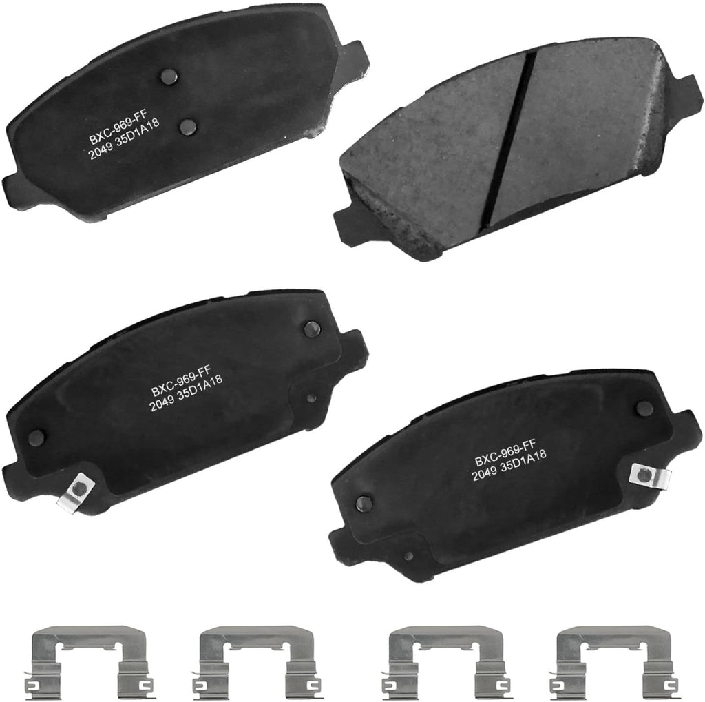 Bendix Premium SBC1363 Ceramic Front Brake Pads for Cadillac Escalade, ESV,EXT,XTS,Chevrolet Avalanche,Cheyenne,Express 1500,Silverado Classic,LD,Suburban,Tahoe,GMC Savana Sierra,Limited,Yukon,XL,
