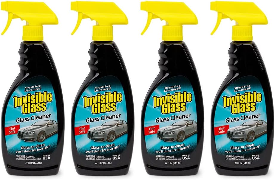 Invisible Glass 92164-2PK Premium Glass and Window Cleaner for Auto and Home Cleans Glass, Windows, Windshields, Navigation Screens, and More, Streak-Free, Ammonia-Free, Tint-Safe, 22 Fl Oz, Pack of 2