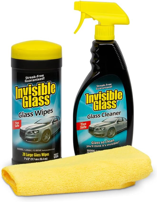 Invisible Glass 92164-2PK Premium Glass and Window Cleaner for Auto and Home Cleans Glass, Windows, Windshields, Navigation Screens, and More, Streak-Free, Ammonia-Free, Tint-Safe, 22 Fl Oz, Pack of 2
