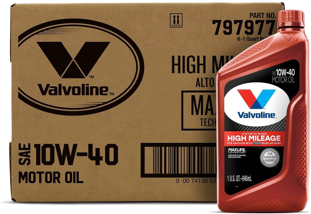 Valvoline High Mileage with MaxLife Technology SAE 5W-30 Synthetic Blend Motor Oil 5 QT