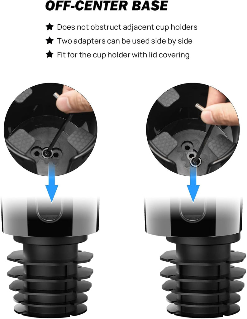 JoyTutus Car Cup Holder Expander, Automotive Cup Attachable Tray with 360° Rotation,Large Cup Holder Adapt Most Regular Cups with 18-40 oz, fit in 2.75-3.25 inch Car Holder
