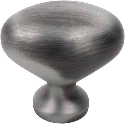 Century Hardware 27117-WP Glacier Zinc Die Cast Oval Knob, Pewter
