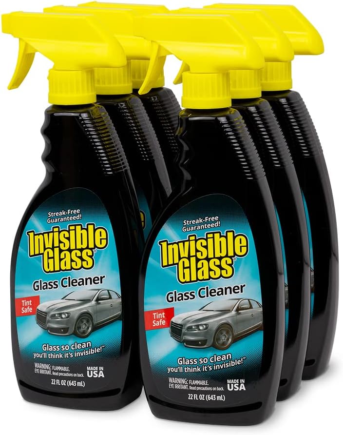 Invisible Glass 92164-2PK Premium Glass and Window Cleaner for Auto and Home Cleans Glass, Windows, Windshields, Navigation Screens, and More, Streak-Free, Ammonia-Free, Tint-Safe, 22 Fl Oz, Pack of 2